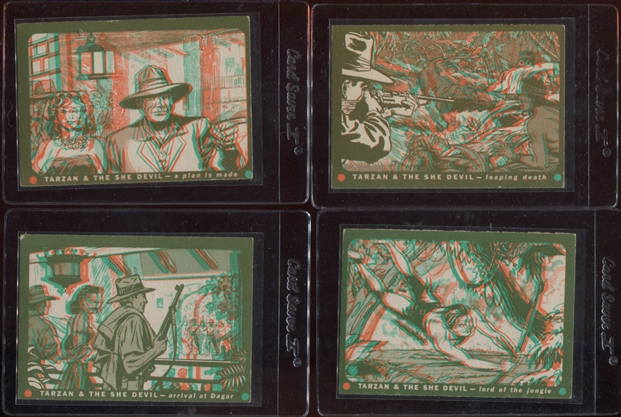 1953 Topps Tarzan and the She-Devil Complete Set (60) With Extras