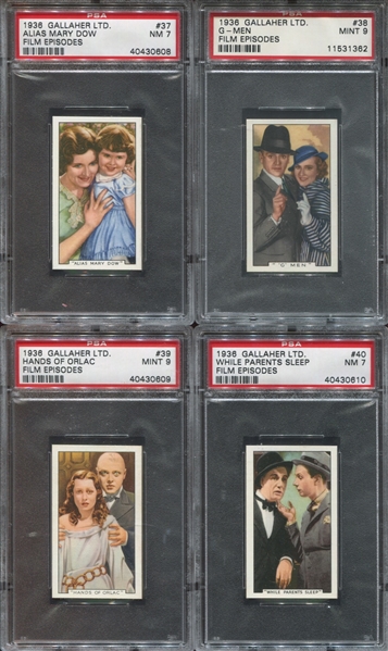 1936 Gallaher Film Episodes Complete High-Grade PSA Set of (48) Cards