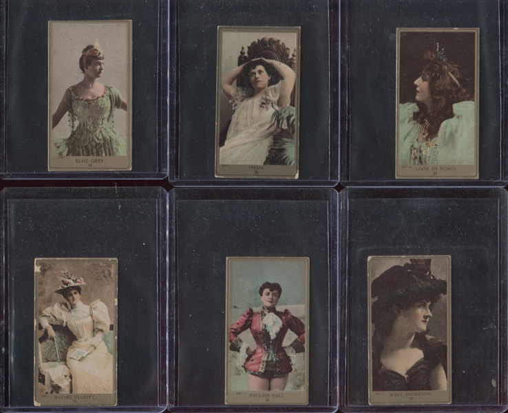N210 Kinney Sweet Caporal Tobacco Actresses Set 1 Complete Set of (25) with PSA-Graded and Duplicates