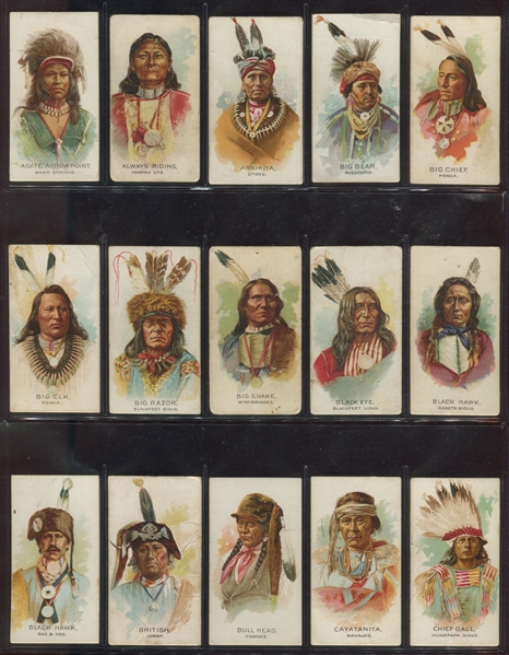 N2 Allen & Ginter American Indian Chiefs Complete Set of (50) Cards