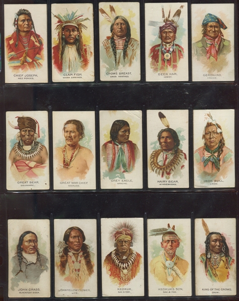 N2 Allen & Ginter American Indian Chiefs Complete Set of (50) Cards