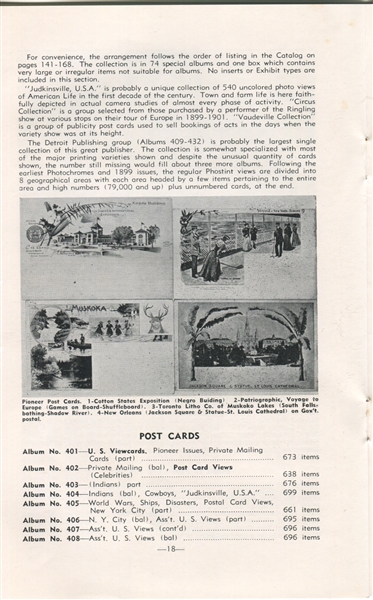 Original 1960's Burdick Collection Pamphlet Outlining Album Contents
