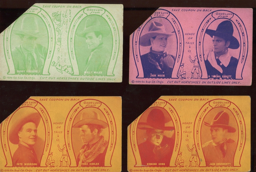Fantastic Dual-Image 1929 Western Exhibits Collection of (57) Cards with Tom Mix and Others