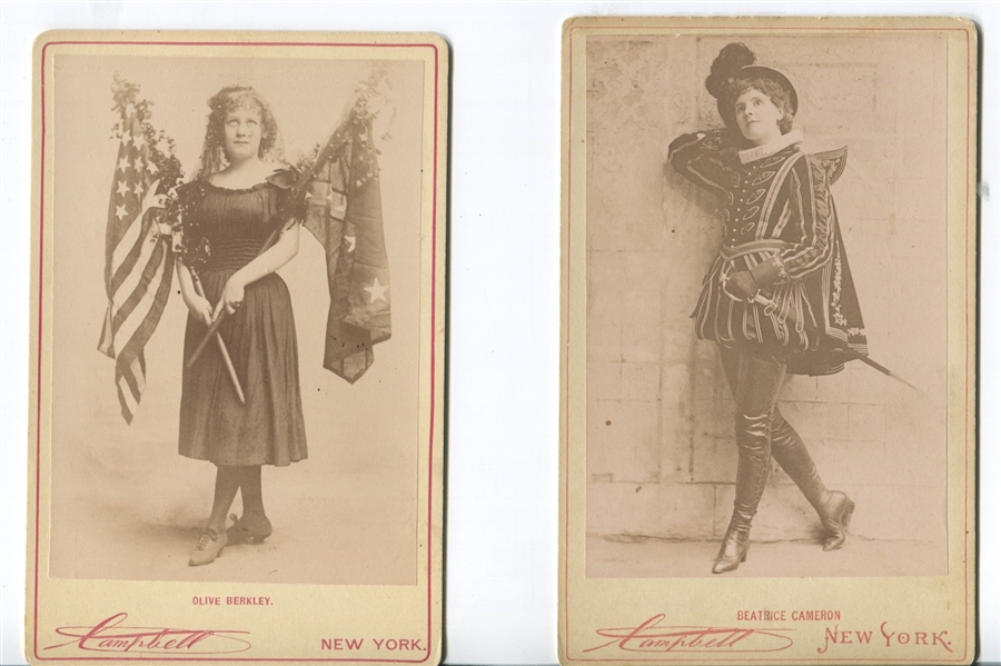 Campbell Cabinet Cards Lot of (10) Actors and Actresses