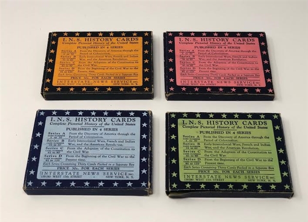 Interstate News Service (INS) boxed complete set of (4) boxes with (120) cards