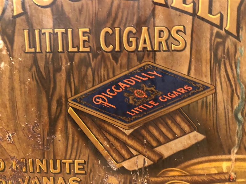 Picadilly Little Cigars Tin Advertising Sign