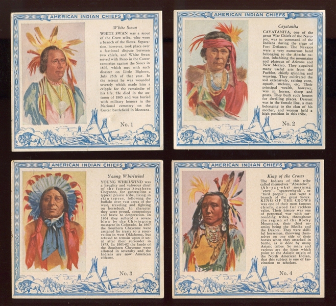 T129 Red Man Indians Complete Set of (40) Cards