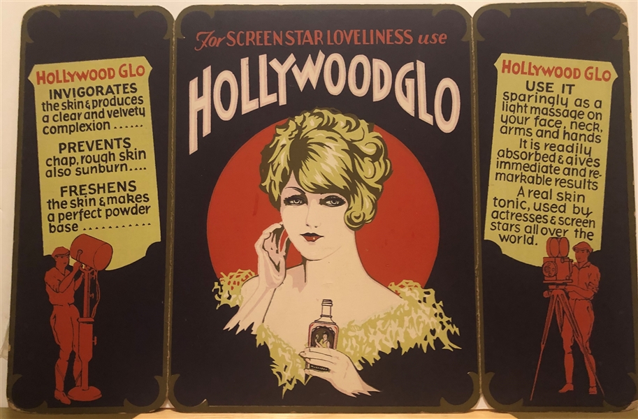 Hollywood Glo Trifold Art Deco advertising piece