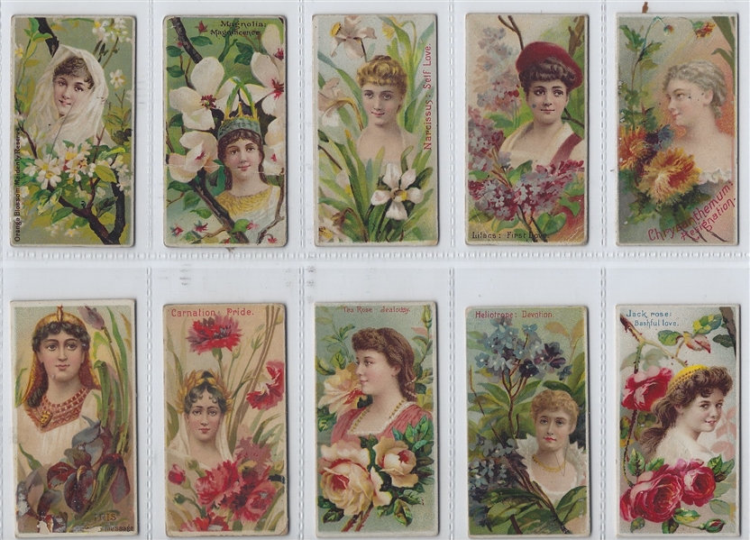N75 Duke Tobacco Floral Beauties Lot of (17) Cards
