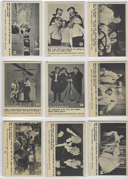 1966 Fleer Three Stooges Complete Set of (66) Cards plus Wrapper