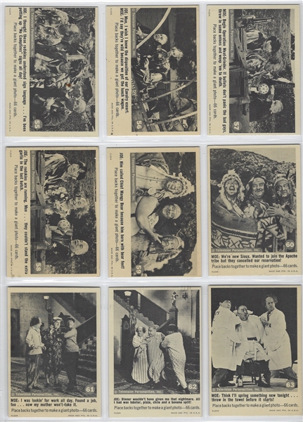1966 Fleer Three Stooges Complete Set of (66) Cards plus Wrapper