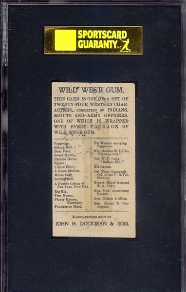 E50 Dockman & Sons Wild West Gum - Buffalo Bill Cody SGC20 