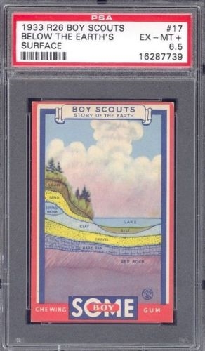 R26 Goudey Gum Boy Scouts #17 Below the Earth's Surface PSA6.5 EX-MT+