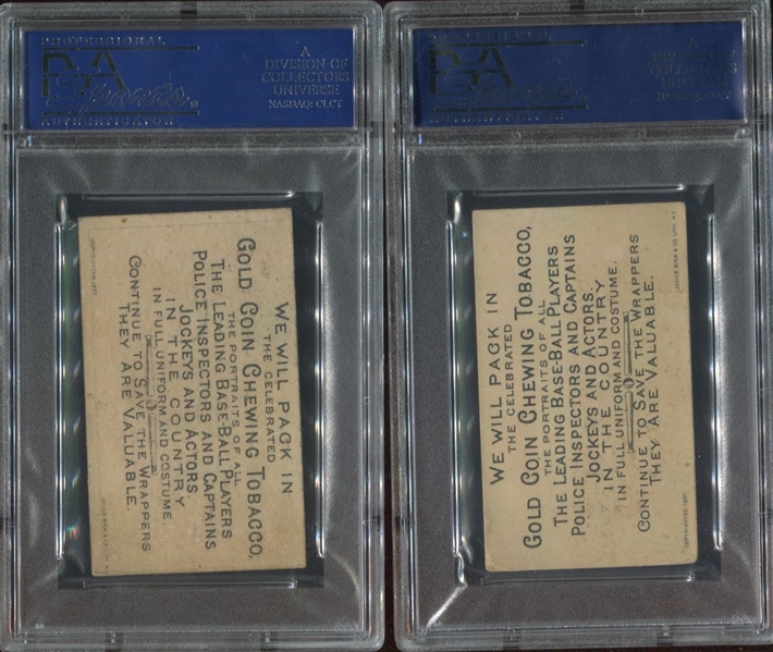N284 Buchner Gold Coin Actors and Actresses PSA-4 Graded Pair