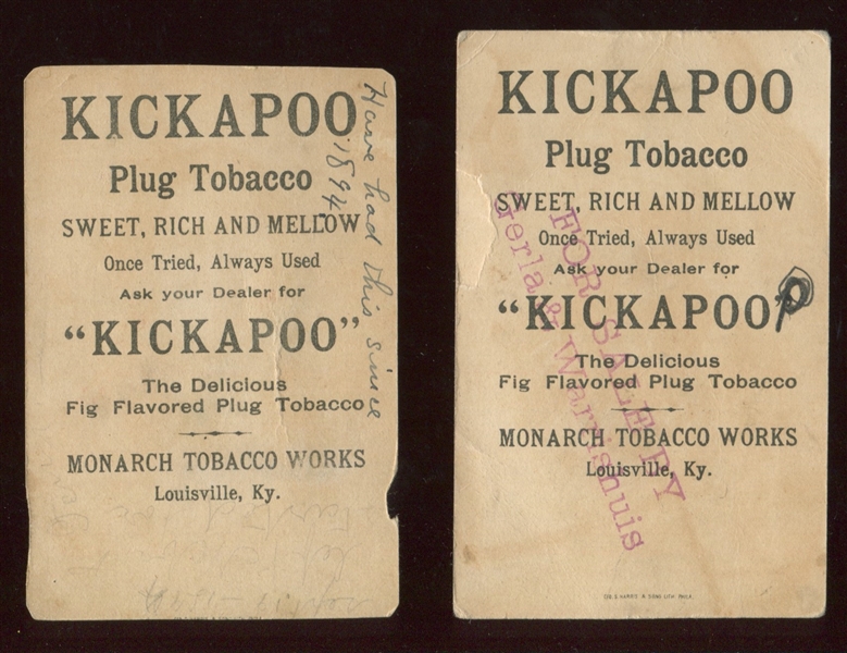 N570 Monarch Tobacco Kickapoo Indians Lot of (2) Cards