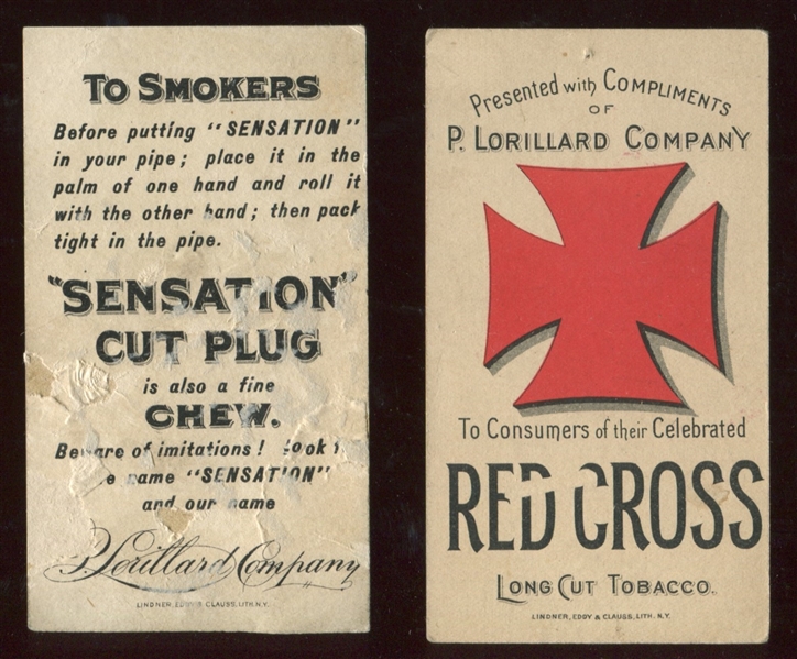N268 Lorillard Tobacco Circus Lot of (2) Different Type Cards