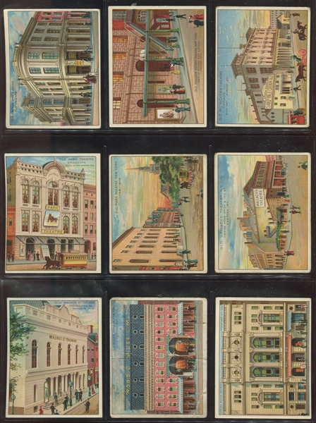 T108 Between The Acts Cigars Theatres Old and New Complete Set of (50) Cards