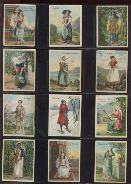 T52 Helmar & Turkish Trophies Costume Mixed-Back Set of (50) Cards