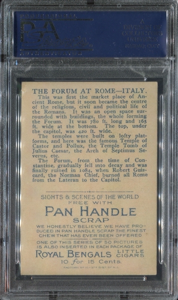 T99 Pan Handle Scrap Tobacco Sights and Scenes The Forum at Rome PSA7.5 NM+ Highest Graded
