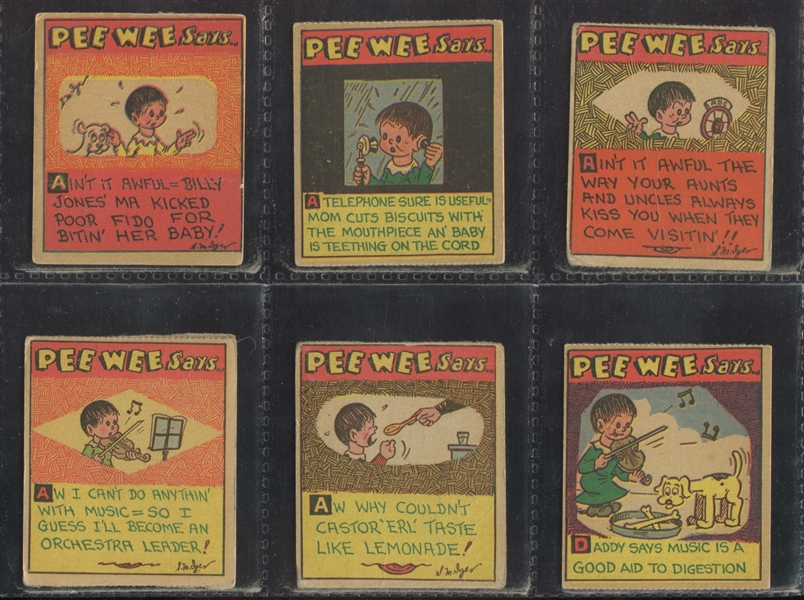 R105 Pee Wee Says Complete Strip Card Set of (24) Cards