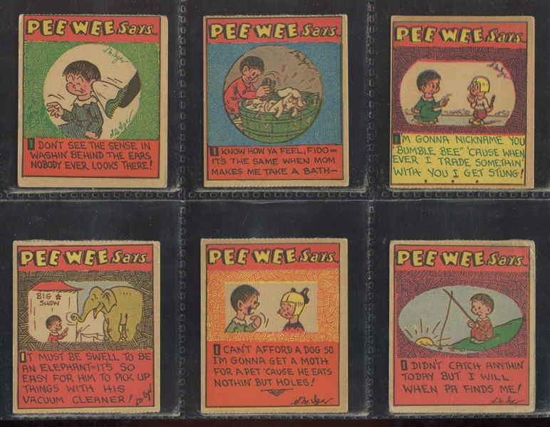 R105 Pee Wee Says Complete Strip Card Set of (24) Cards