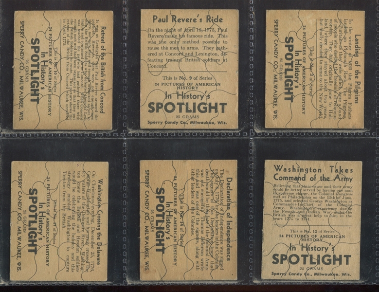 R76 Sperry In History Spotlight Lot of (8) Cards