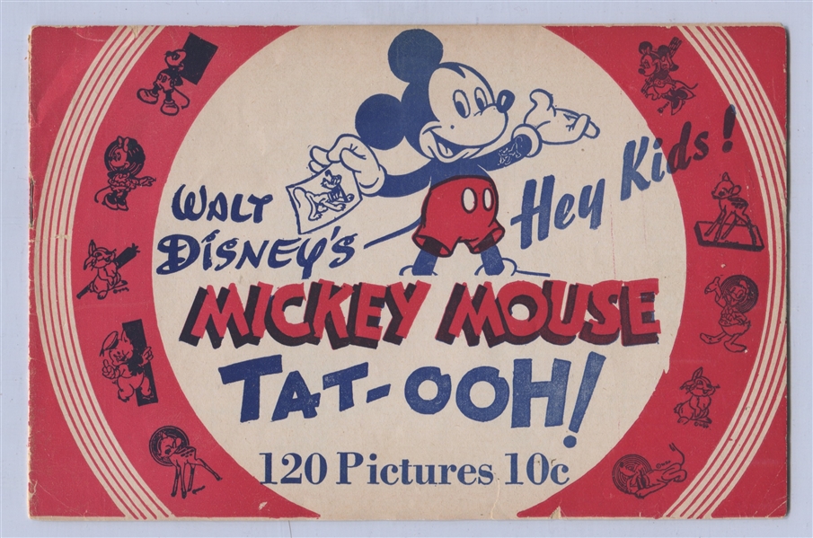 1950's Mickey Mouse Tat-OOH near Complete Tattoo Booklet (96/120)