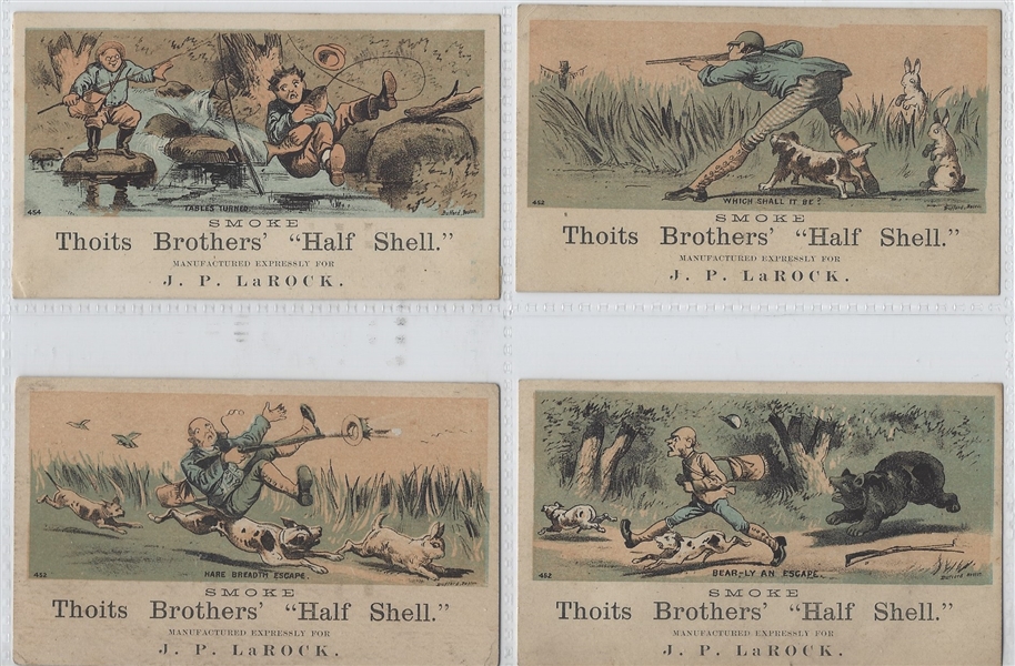 Thoit's Brothers Fishing and Hunting Misfortune Trade Card Lot of (8)