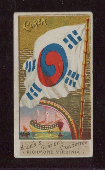 N9 Allen & Ginter Flags of Nations Tough Corea Card