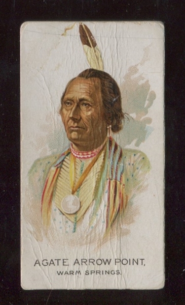 N2 Allen & Ginter American Indians ERROR Card - Agate Arrow Point