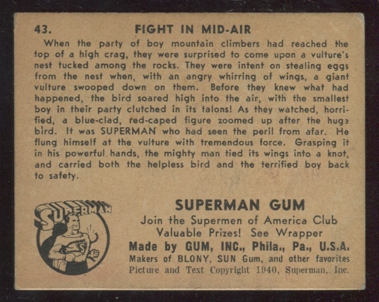 R145 Gum Inc Superman #43 Fight in Mid-Air