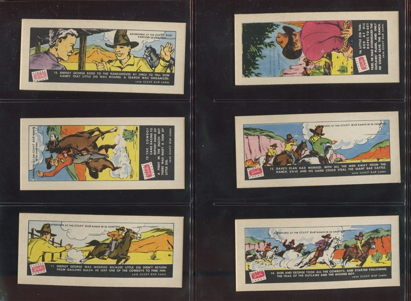 1951 Ziegler Adventures of Giant Bar Ranch R792-3 Complete Set of (26) Cards