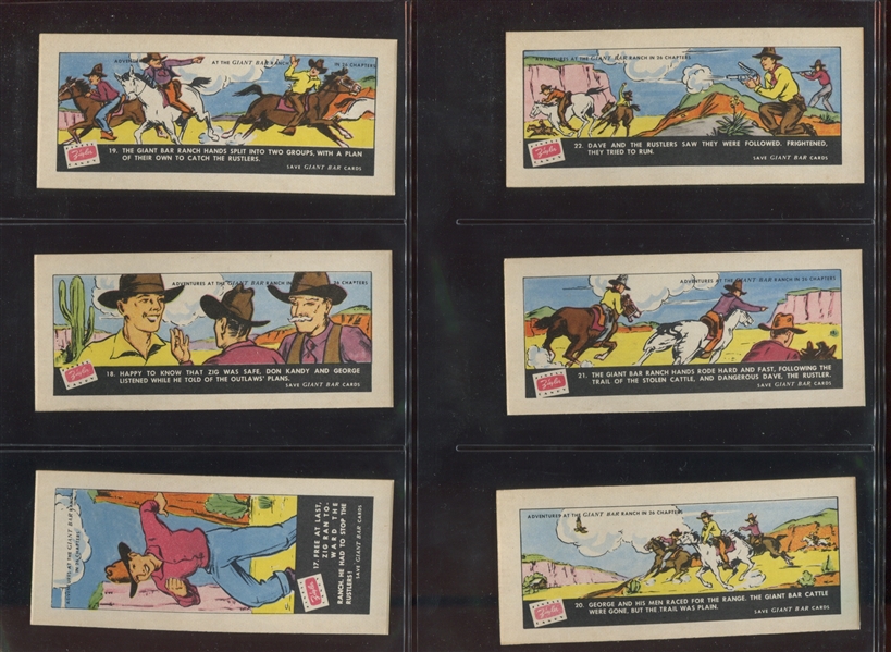 1951 Ziegler Adventures of Giant Bar Ranch R792-3 Complete Set of (26) Cards