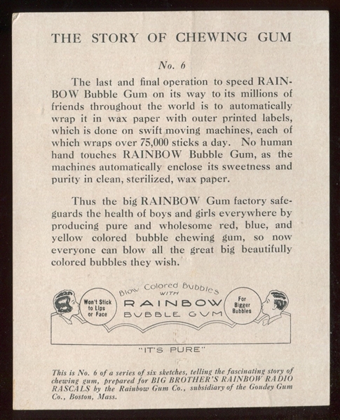 R198 Rainbow Radio Rascals Pair of Cards with original Mailing Envelope and Gum Header Card
