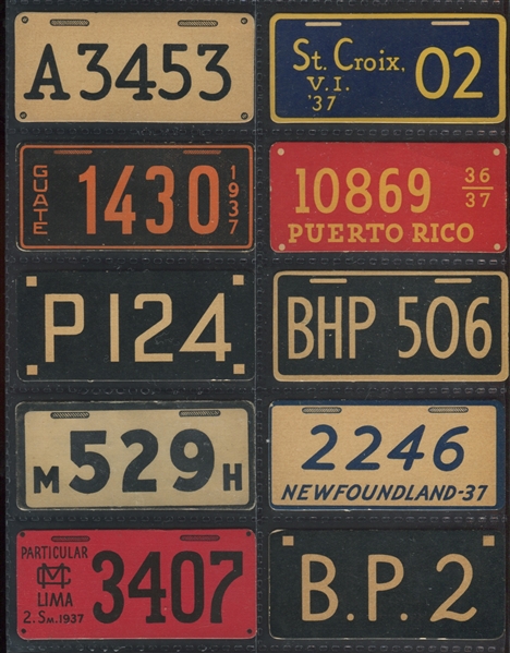 R19-2 Goudey License Plates Near Set (62/69)