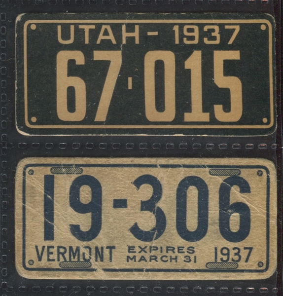 R19-2 Goudey License Plates Near Set (62/69)