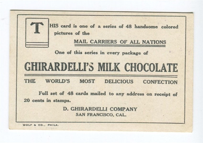 E163 Ghirardelli Chocolates Mail in Foreign Lands - South Africa