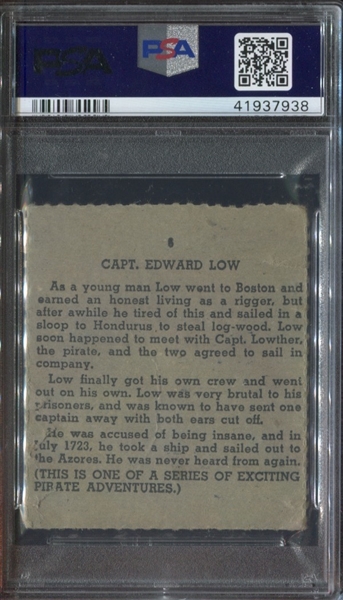 R722-5 Novel Candy Pirates #6 Capt Edward Low PSA1.5