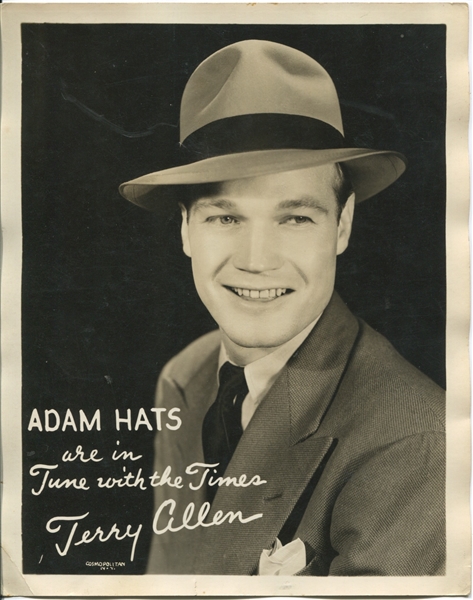 Adam's Hats lot of (3) Advertising 8x10 photos of Actors