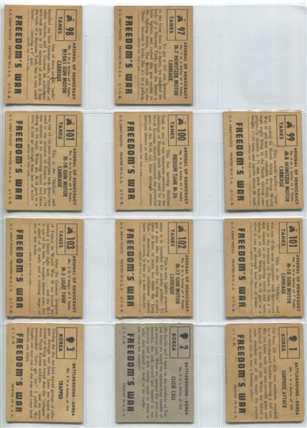 1950 Topps Freedom's War Complete Set of (203) Cards
