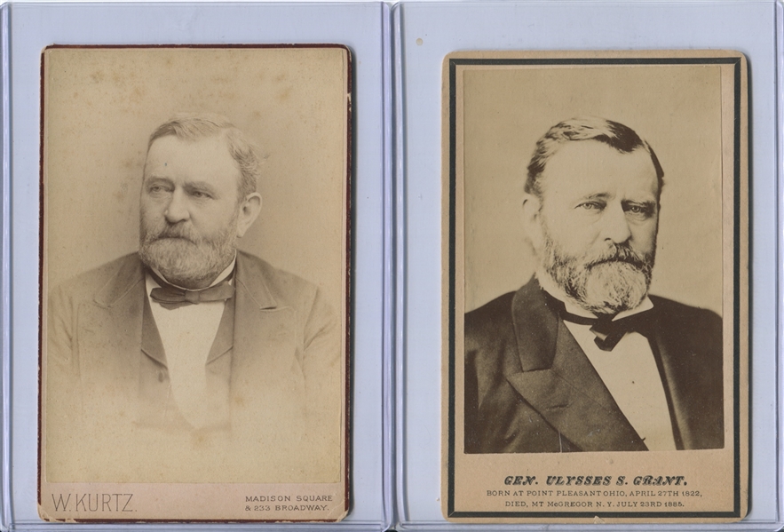 Ulysses S Grant Lot of (2) 1880's Cabinet Cards
