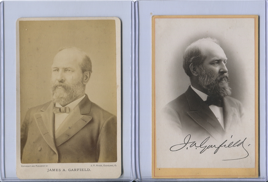 James A Garfield Lot of (7) Cabinet Cards