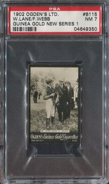 1902 Ogden's Ltd Guinea Gold W.Lane / F.Webb Jockey PSA7 NM