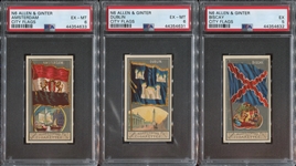 N6 Allen & Ginter City Flags Lot of (3) PSA6 and PSA5 cards