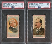 N1 Allen & Ginter American Editors Lot of (2) PSA7 NM Cards