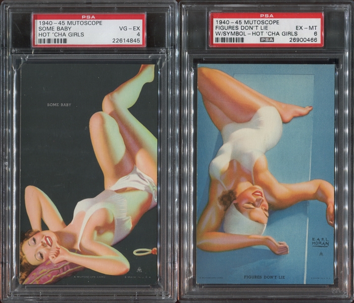 1940-45 Mutoscope Hot 'Cha Girls Lot of (9) PSA-Graded Cards