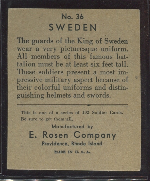 R139 E. Rosen Soldiers of the World Near Complete Set (28/36) Cards