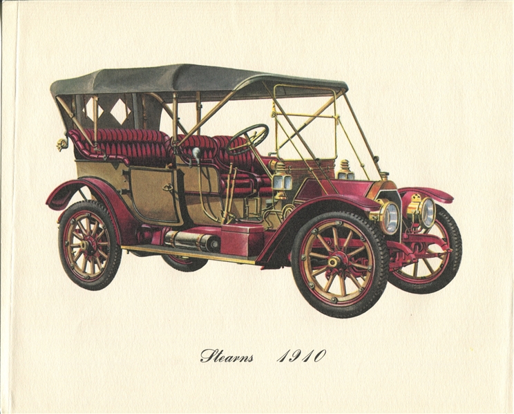 UO6 Cities Service Antique Automotive Prints Complete Set (6) in Original Folder