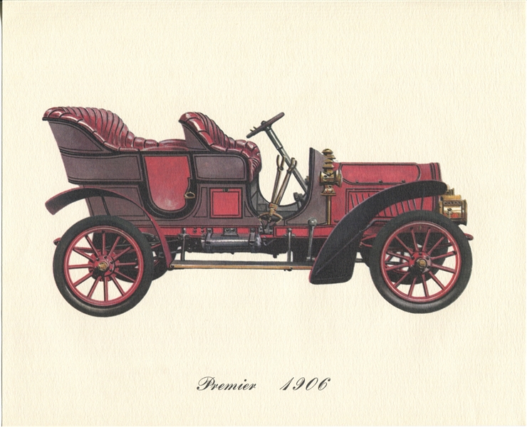 UO6 Cities Service Antique Automotive Prints Complete Set (6) in Original Folder