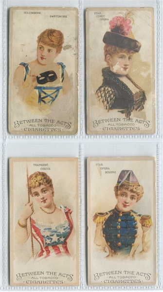 N348 Between the Acts Theatrical Types Lot of (4) Different Cards